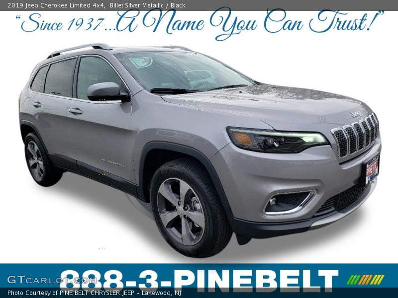 Billet Silver Metallic / Black 2019 Jeep Cherokee Limited 4x4