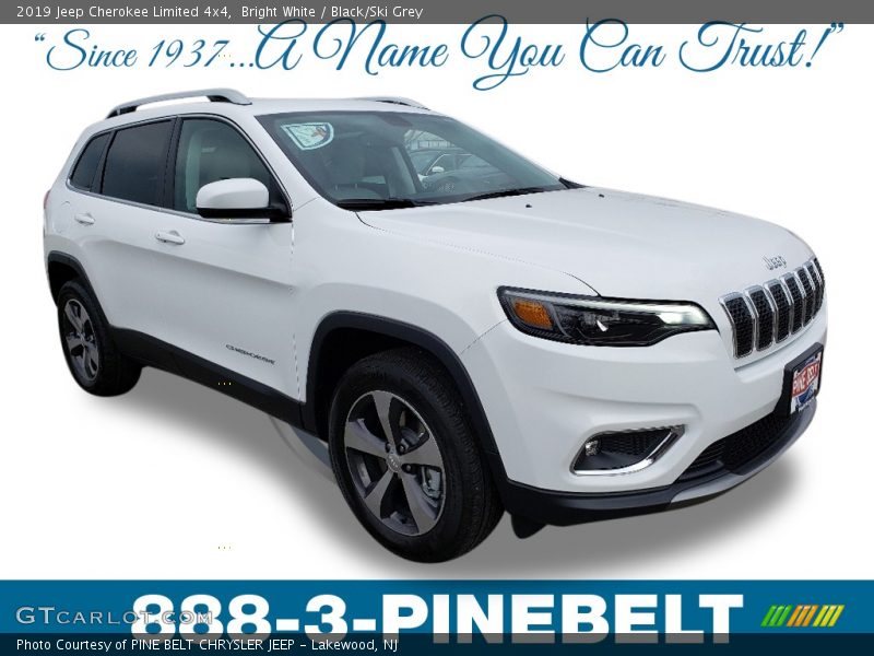 Bright White / Black/Ski Grey 2019 Jeep Cherokee Limited 4x4