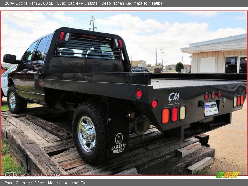 Deep Molten Red Metallic / Taupe 2004 Dodge Ram 3500 SLT Quad Cab 4x4 Chassis