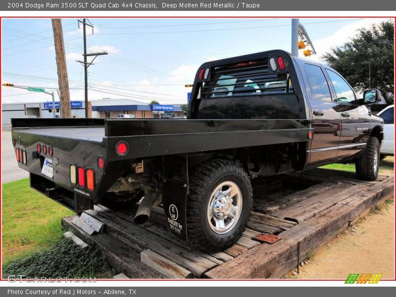 Deep Molten Red Metallic / Taupe 2004 Dodge Ram 3500 SLT Quad Cab 4x4 Chassis