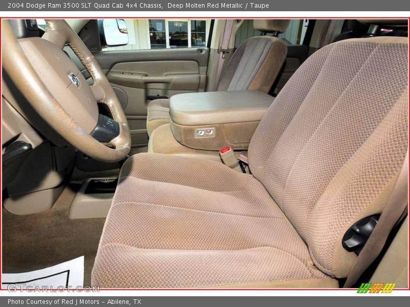 Deep Molten Red Metallic / Taupe 2004 Dodge Ram 3500 SLT Quad Cab 4x4 Chassis