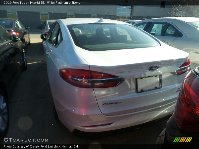 White Platinum / Ebony 2019 Ford Fusion Hybrid SE