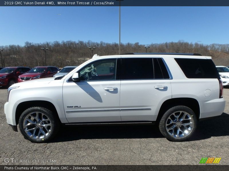 White Frost Tintcoat / Cocoa/Shale 2019 GMC Yukon Denali 4WD