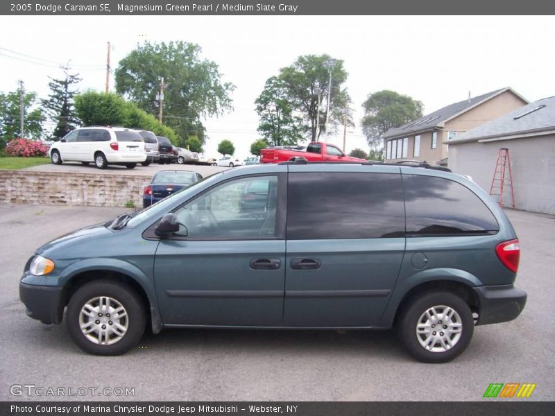 Magnesium Green Pearl / Medium Slate Gray 2005 Dodge Caravan SE