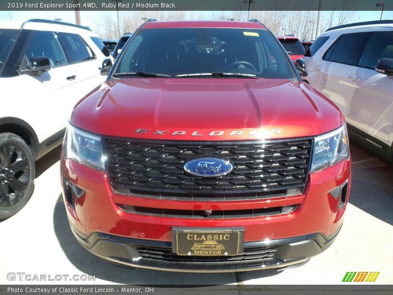 Ruby Red / Medium Black 2019 Ford Explorer Sport 4WD