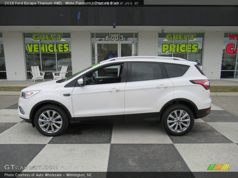 White Platinum / Charcoal Black 2018 Ford Escape Titanium 4WD