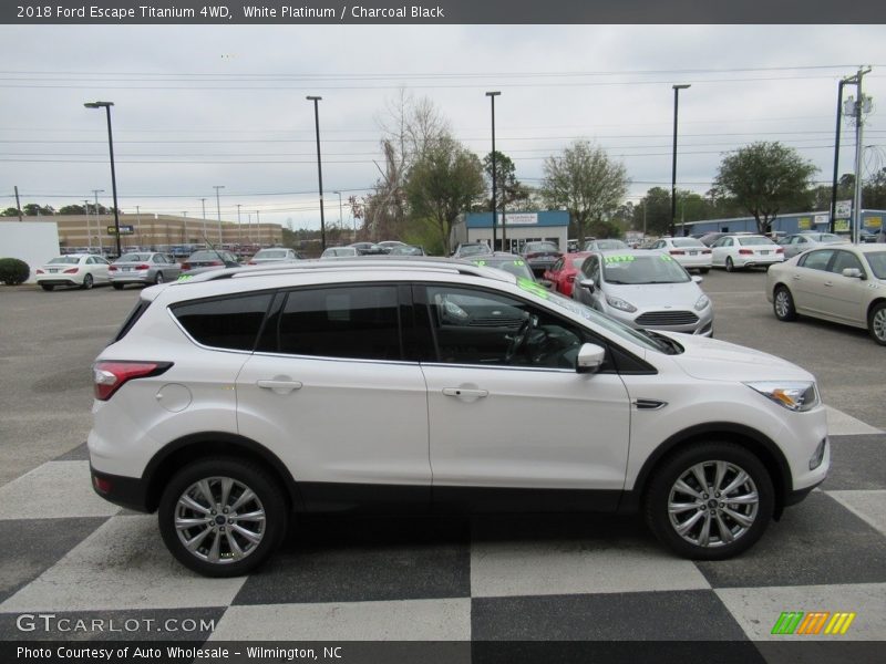 White Platinum / Charcoal Black 2018 Ford Escape Titanium 4WD