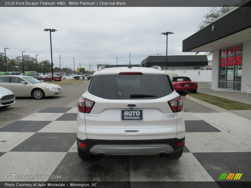 White Platinum / Charcoal Black 2018 Ford Escape Titanium 4WD