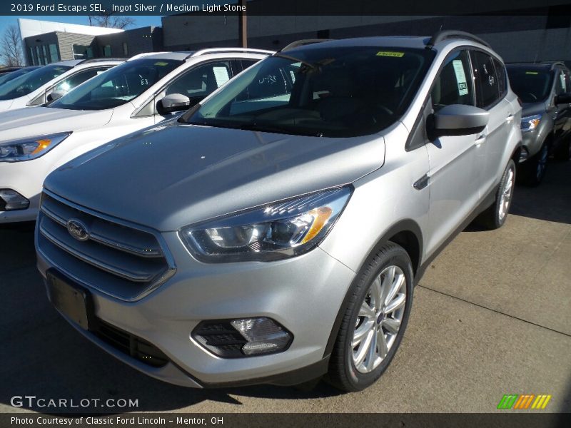 Ingot Silver / Medium Light Stone 2019 Ford Escape SEL