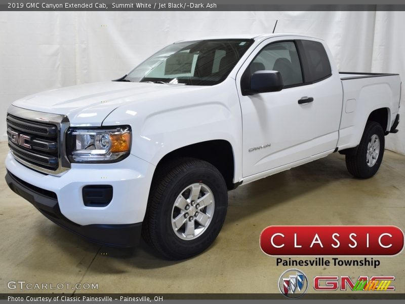 Summit White / Jet Black/­Dark Ash 2019 GMC Canyon Extended Cab