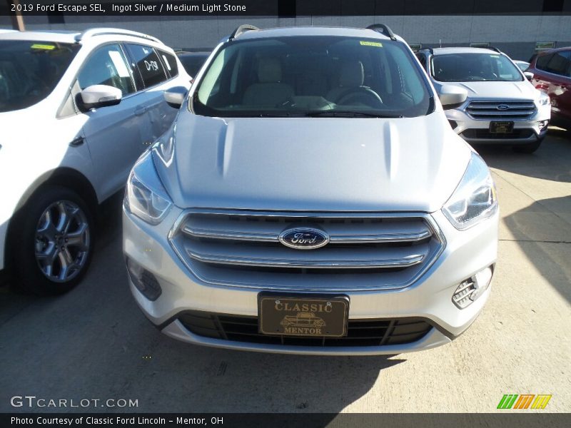 Ingot Silver / Medium Light Stone 2019 Ford Escape SEL