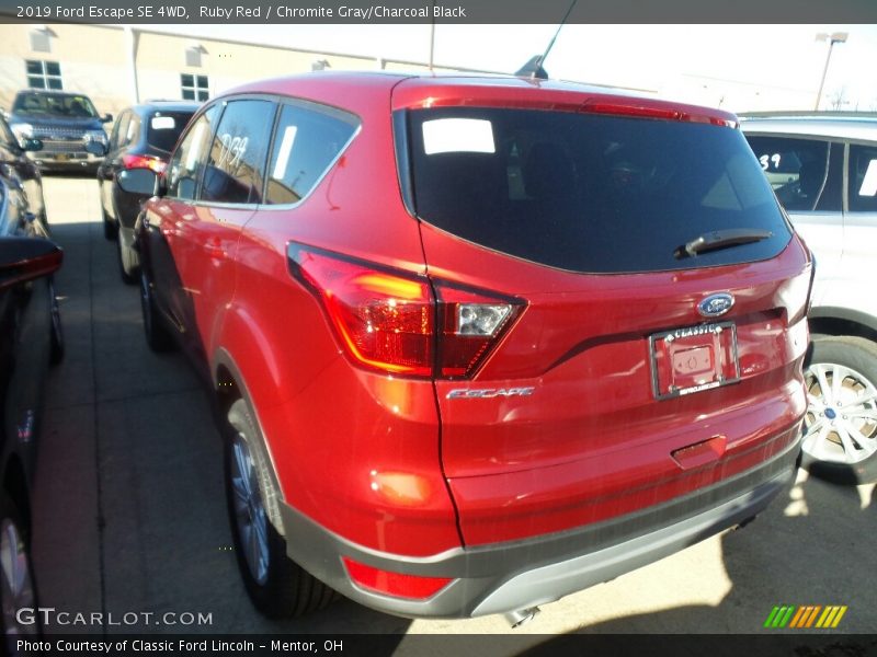 Ruby Red / Chromite Gray/Charcoal Black 2019 Ford Escape SE 4WD