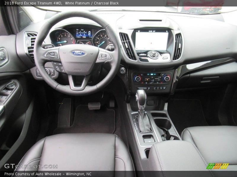 White Platinum / Charcoal Black 2018 Ford Escape Titanium 4WD