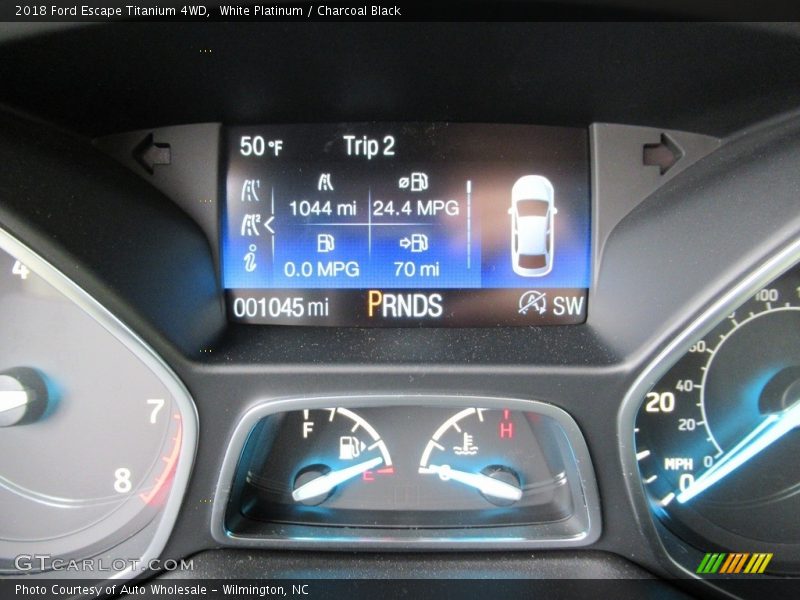 White Platinum / Charcoal Black 2018 Ford Escape Titanium 4WD