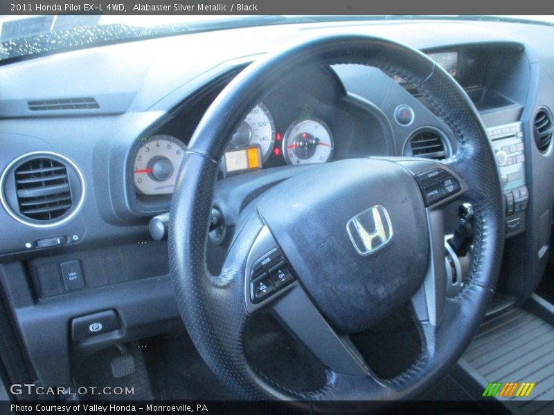 Alabaster Silver Metallic / Black 2011 Honda Pilot EX-L 4WD