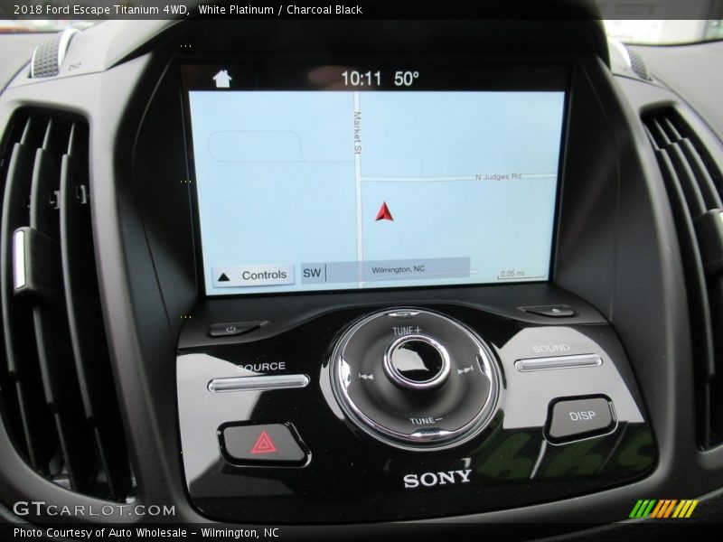 White Platinum / Charcoal Black 2018 Ford Escape Titanium 4WD