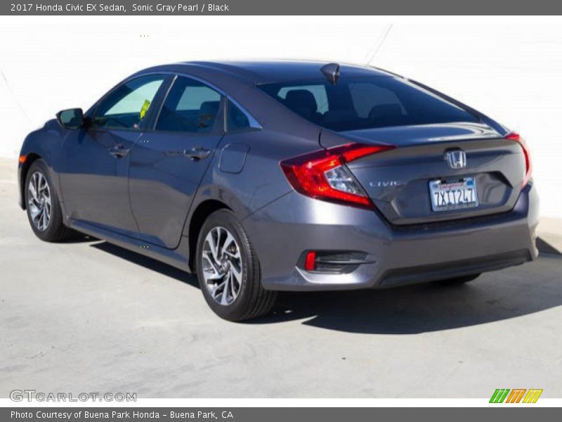 Sonic Gray Pearl / Black 2017 Honda Civic EX Sedan