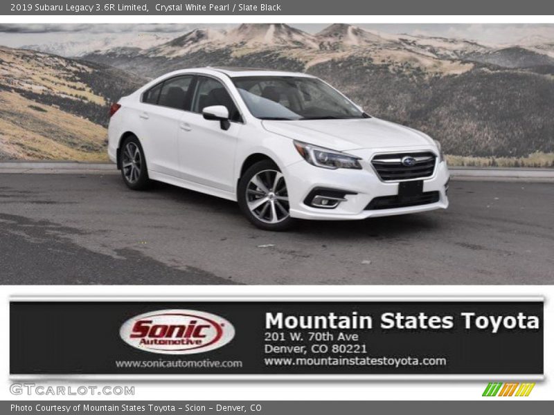 Crystal White Pearl / Slate Black 2019 Subaru Legacy 3.6R Limited