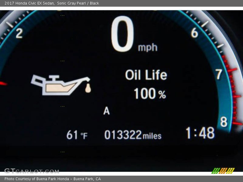 Sonic Gray Pearl / Black 2017 Honda Civic EX Sedan