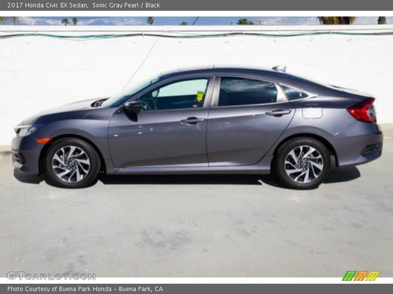 Sonic Gray Pearl / Black 2017 Honda Civic EX Sedan