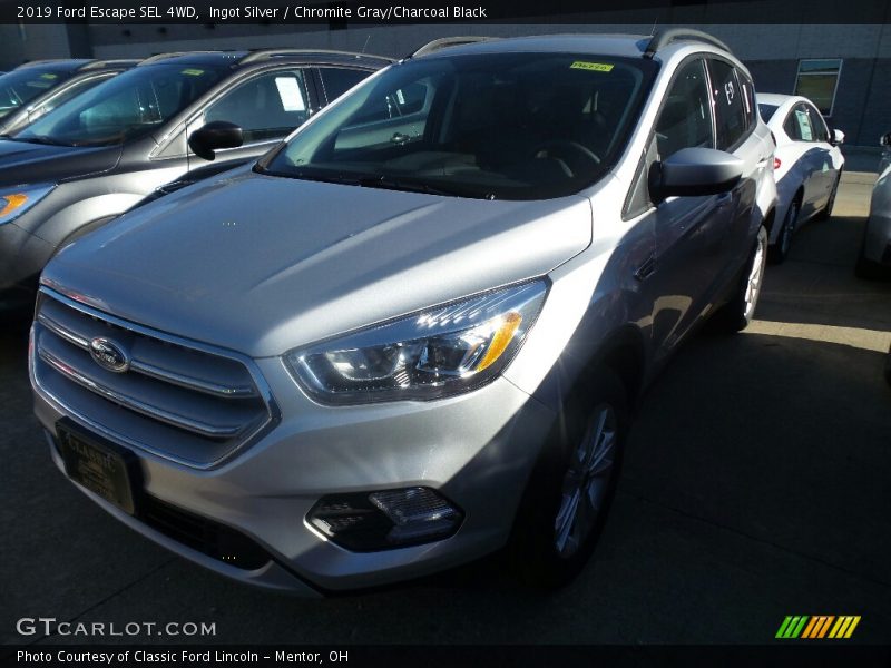 Ingot Silver / Chromite Gray/Charcoal Black 2019 Ford Escape SEL 4WD