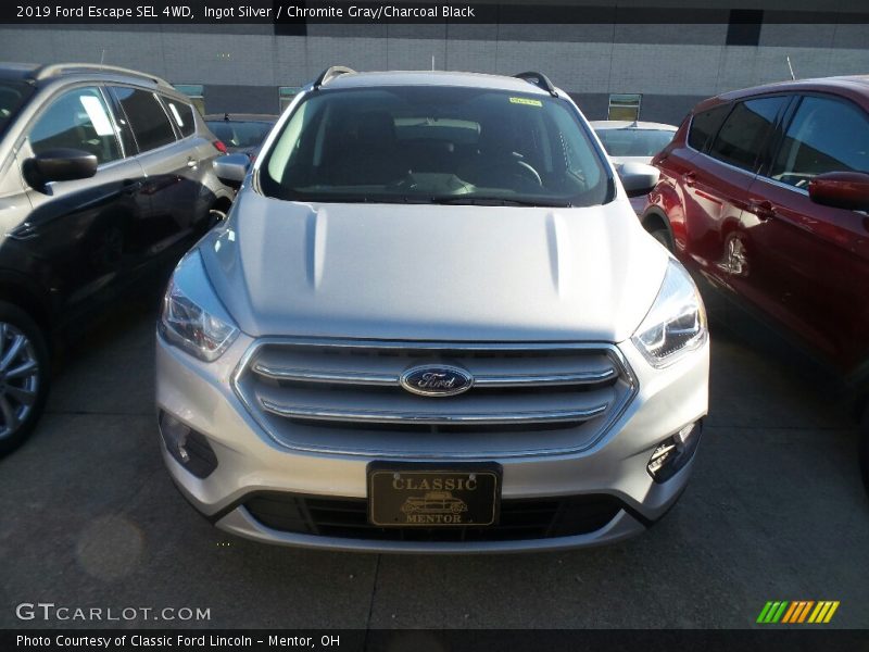 Ingot Silver / Chromite Gray/Charcoal Black 2019 Ford Escape SEL 4WD
