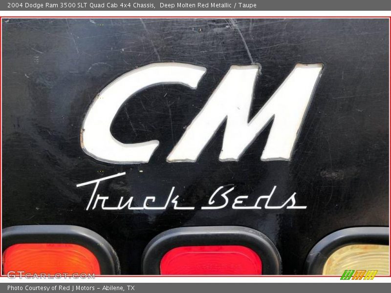 Deep Molten Red Metallic / Taupe 2004 Dodge Ram 3500 SLT Quad Cab 4x4 Chassis