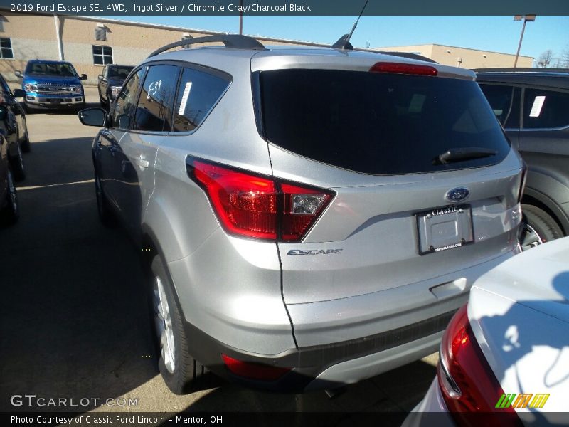 Ingot Silver / Chromite Gray/Charcoal Black 2019 Ford Escape SEL 4WD