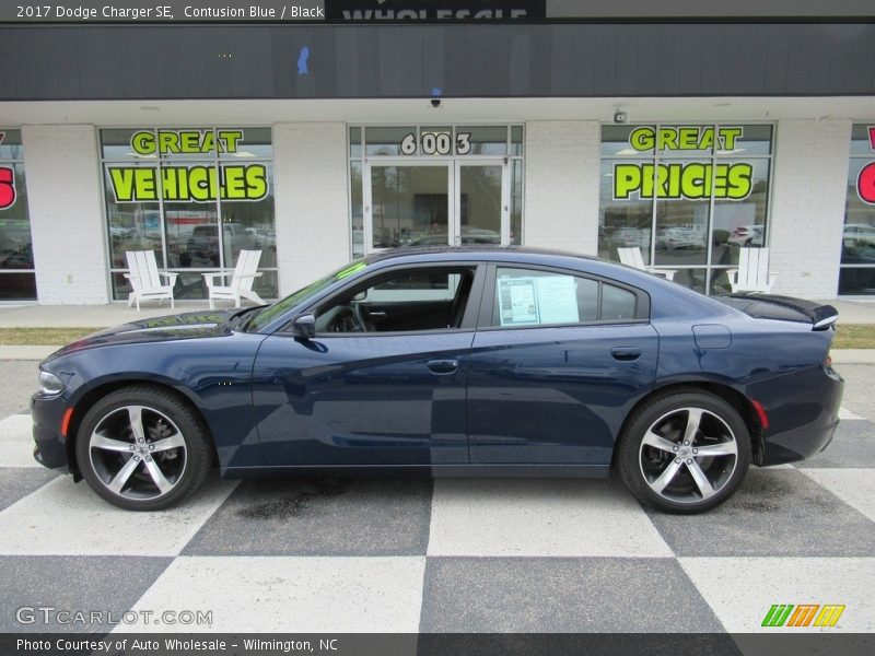 Contusion Blue / Black 2017 Dodge Charger SE