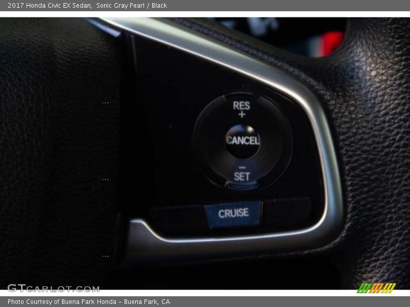 Sonic Gray Pearl / Black 2017 Honda Civic EX Sedan