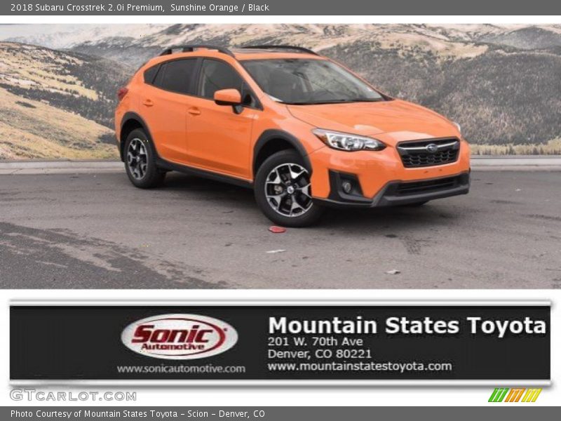 Sunshine Orange / Black 2018 Subaru Crosstrek 2.0i Premium