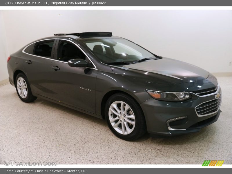 Nightfall Gray Metallic / Jet Black 2017 Chevrolet Malibu LT
