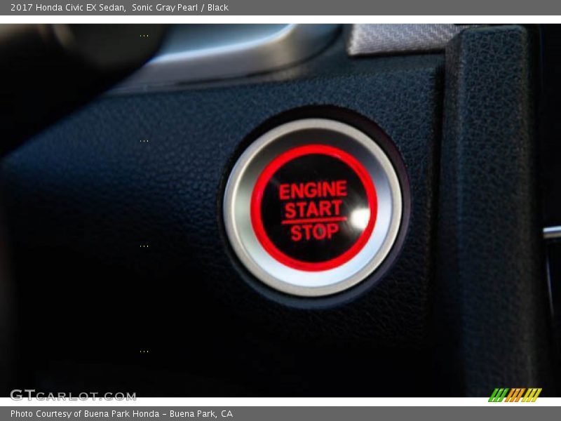 Sonic Gray Pearl / Black 2017 Honda Civic EX Sedan
