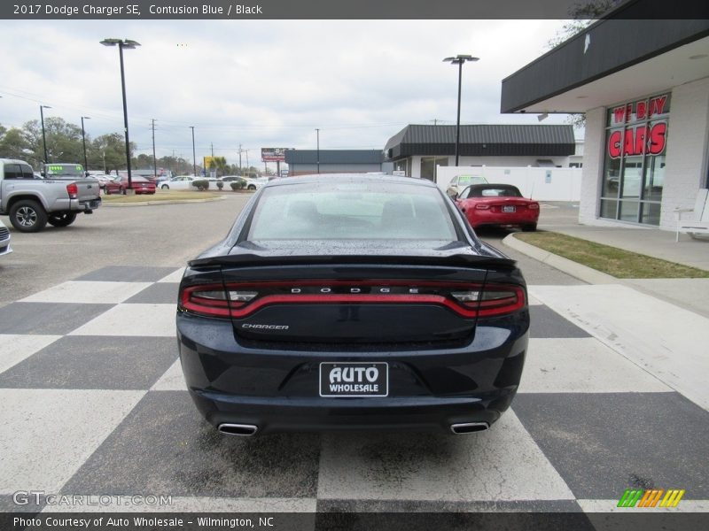 Contusion Blue / Black 2017 Dodge Charger SE
