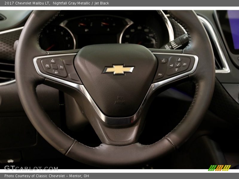 Nightfall Gray Metallic / Jet Black 2017 Chevrolet Malibu LT