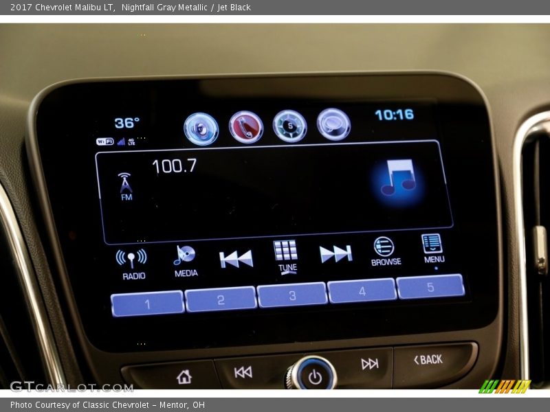 Nightfall Gray Metallic / Jet Black 2017 Chevrolet Malibu LT
