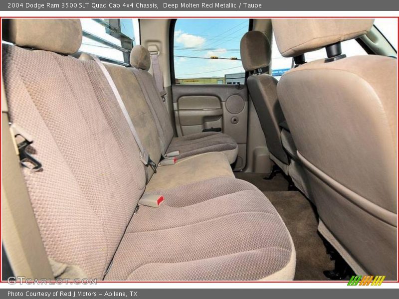 Deep Molten Red Metallic / Taupe 2004 Dodge Ram 3500 SLT Quad Cab 4x4 Chassis