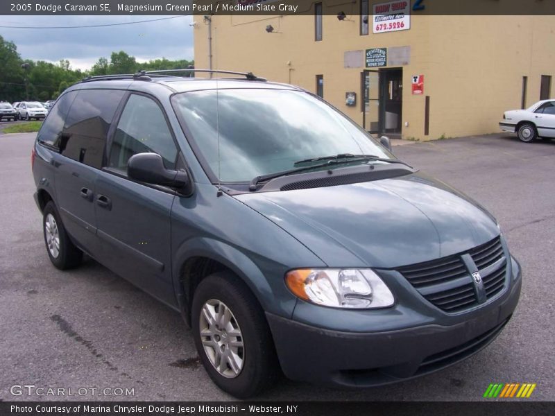 Magnesium Green Pearl / Medium Slate Gray 2005 Dodge Caravan SE
