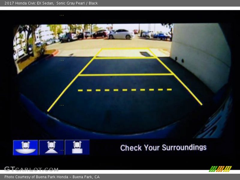 Sonic Gray Pearl / Black 2017 Honda Civic EX Sedan