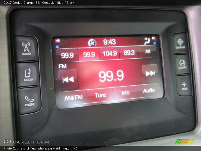 Contusion Blue / Black 2017 Dodge Charger SE