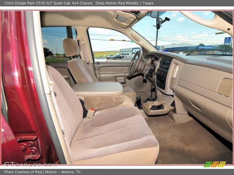 Deep Molten Red Metallic / Taupe 2004 Dodge Ram 3500 SLT Quad Cab 4x4 Chassis