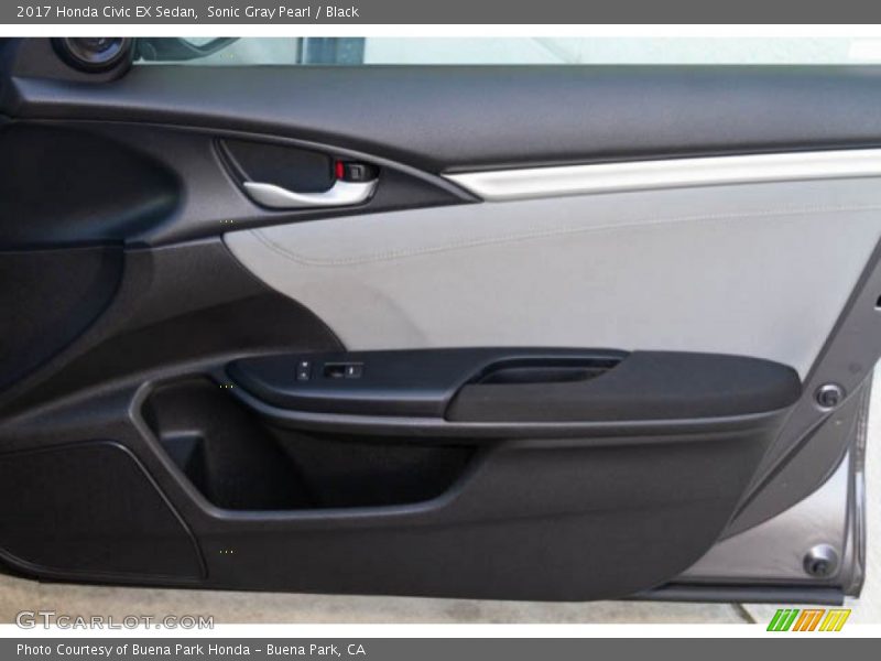 Sonic Gray Pearl / Black 2017 Honda Civic EX Sedan