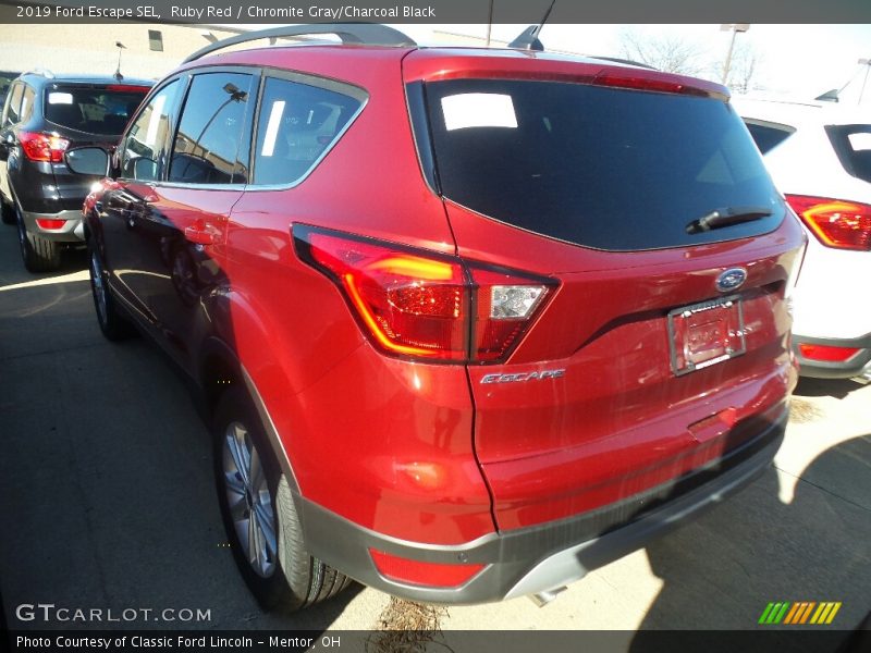 Ruby Red / Chromite Gray/Charcoal Black 2019 Ford Escape SEL