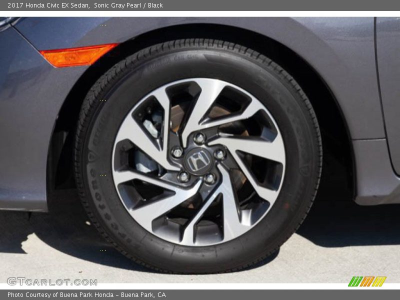 Sonic Gray Pearl / Black 2017 Honda Civic EX Sedan