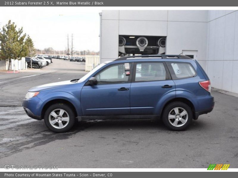 Marine Blue Metallic / Black 2012 Subaru Forester 2.5 X
