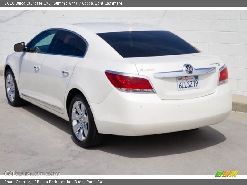 Summit White / Cocoa/Light Cashmere 2010 Buick LaCrosse CXL