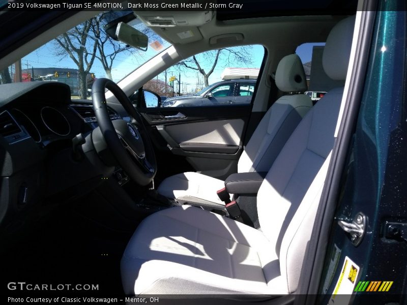 Dark Moss Green Metallic / Storm Gray 2019 Volkswagen Tiguan SE 4MOTION