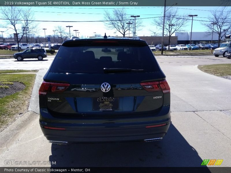 Dark Moss Green Metallic / Storm Gray 2019 Volkswagen Tiguan SE 4MOTION