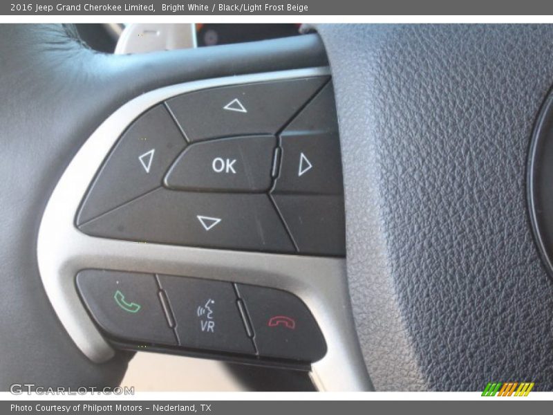 Bright White / Black/Light Frost Beige 2016 Jeep Grand Cherokee Limited