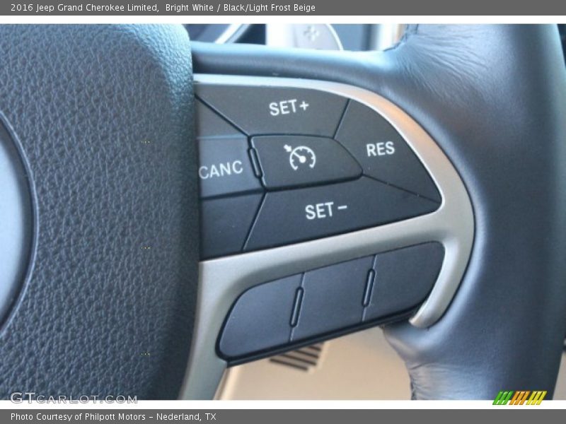 Bright White / Black/Light Frost Beige 2016 Jeep Grand Cherokee Limited